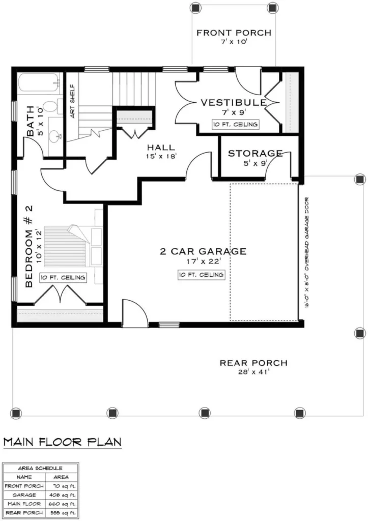 0463 THD 9501 contemporary rustic roost the house designers smallhometours.com 3