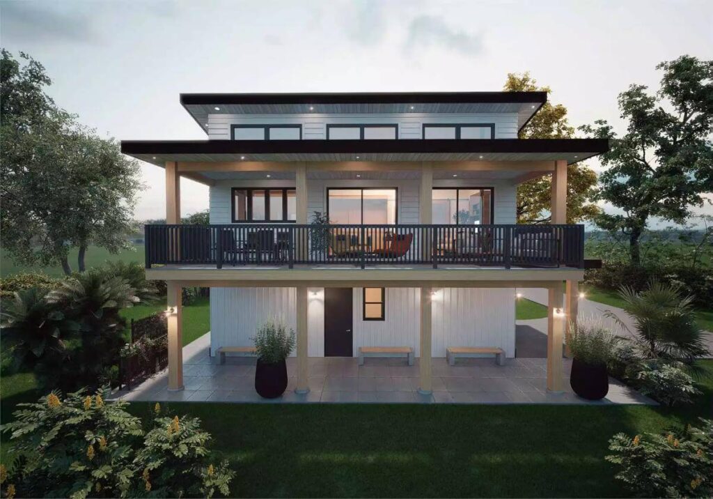 0463 THD 9501 contemporary rustic roost the house designers smallhometours.com 5
