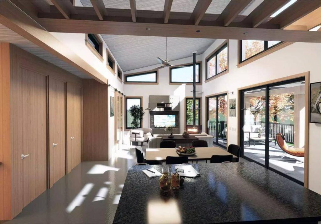 0463 THD 9501 contemporary rustic roost the house designers smallhometours.com 9