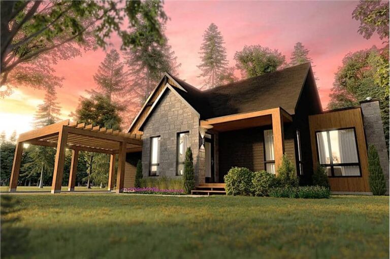 This is a Contemporary Twist On a 2-Bedroom Traditional Cabin-Style ...