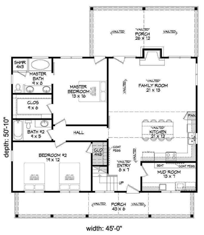0478 2 bedroom two story vacation country cabin smallhometours.com 6