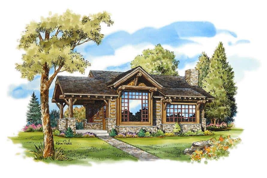 0479 2 bedroom single story rustic cottage with open concept living smallhometours.com 6
