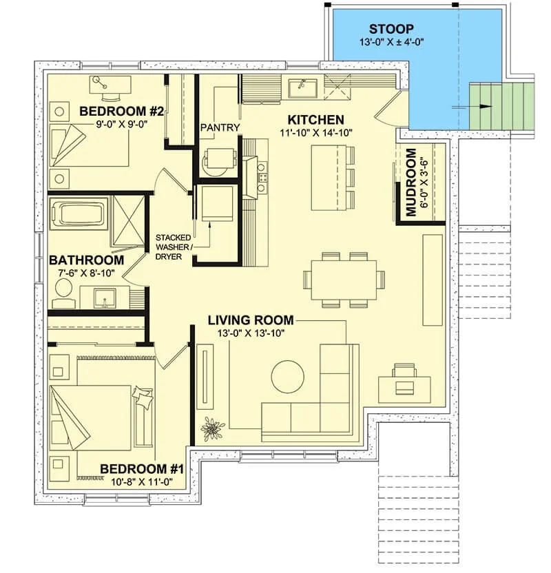 0483 21487DR traditional triplex architectural designs smallhometours.com 5