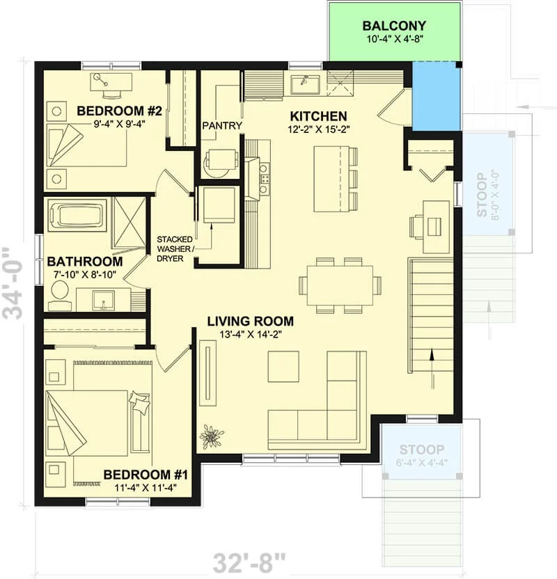 0483 21487DR traditional triplex architectural designs smallhometours.com 6