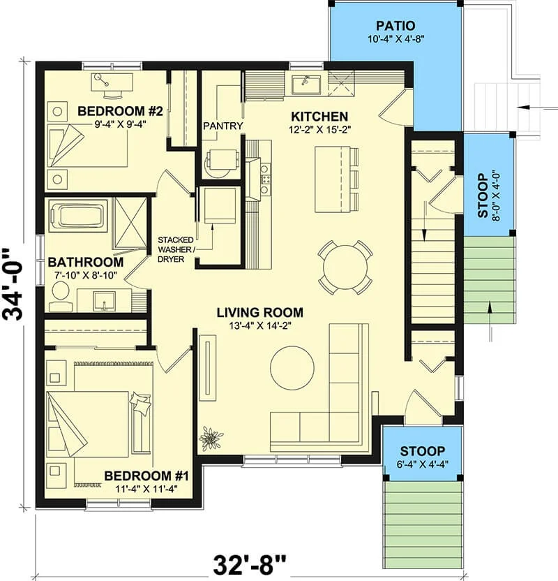 0483 21487DR traditional triplex architectural designs smallhometours.com 7