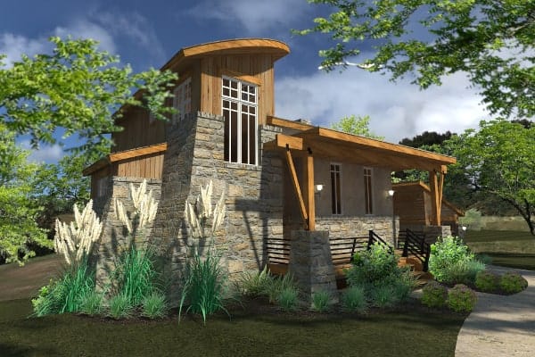 0491 2 bedroom two story colina de cobre cottage for sloping lot smallhometours.com 6