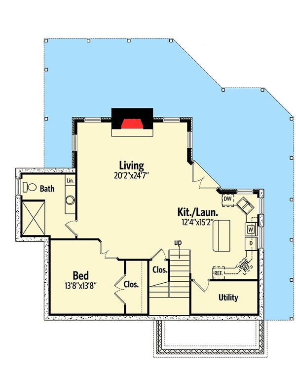 0494 2 bedroom single story exclusive bungalow home with wraparound deck smallhometours.com 13