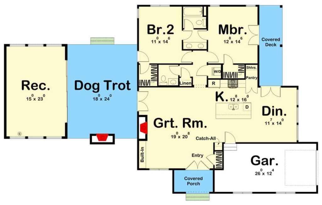 0513 contemporary 2 bedroom single story dogtrot home smallhometours.com 15