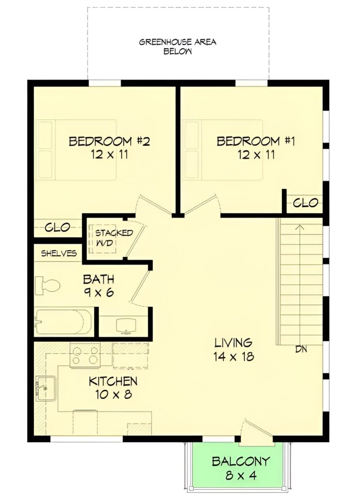 0514 2 bedroom two story carriage home smallhometours 12