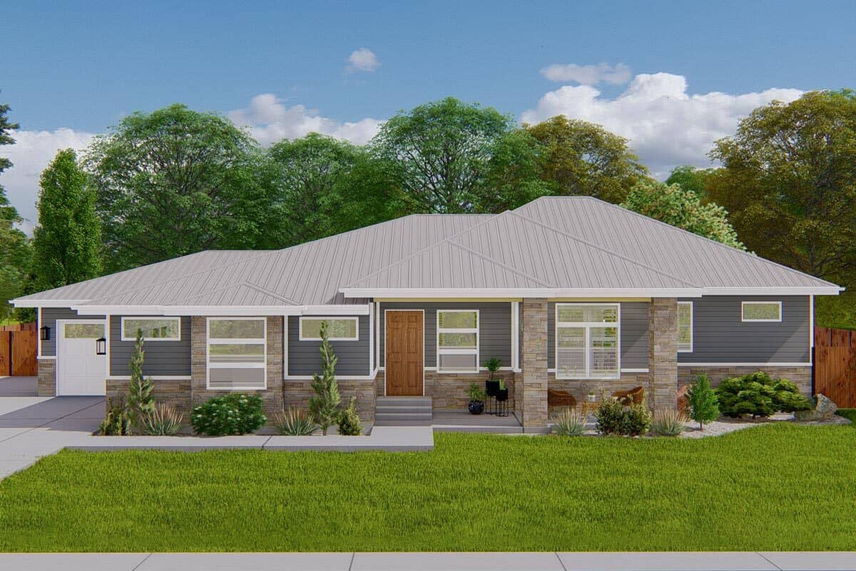 Explore This Stunning New American Style 2-Bedroom Ranch Home with a ...