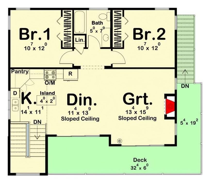 0525 2 bedroom modern two story carriage home smallhometours.com 13