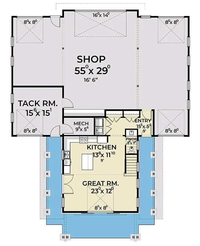 0546 280209JWD barndominium style architectural designs smallhometours.com 7