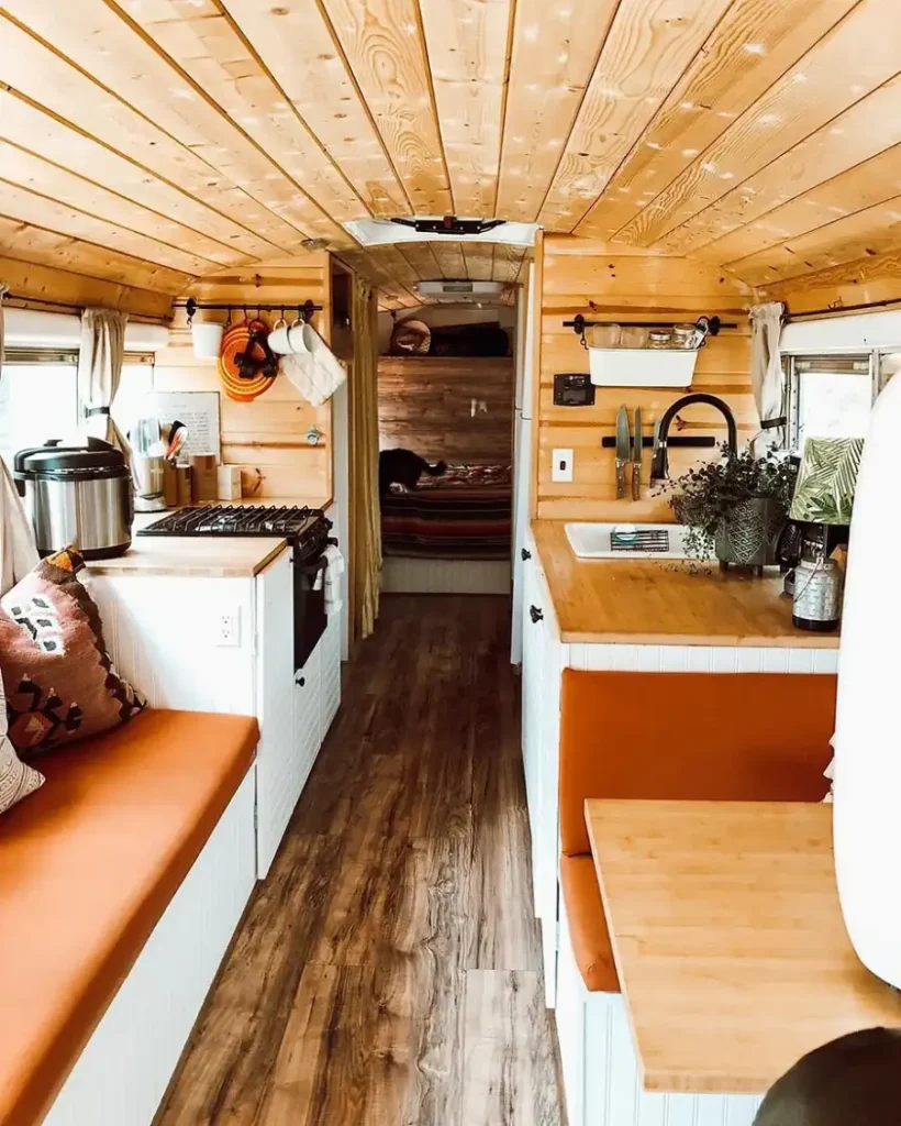 0230 Couple builds a gorgeous school bus tiny house smallhometours.com 4