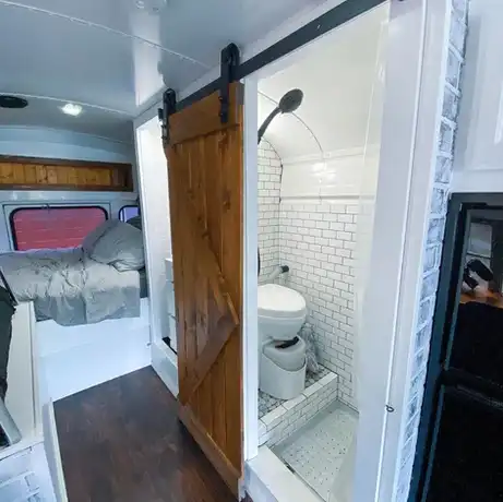 0236 Beautiful DIY school bus conversion with clever design hacks smallhometours.com 7
