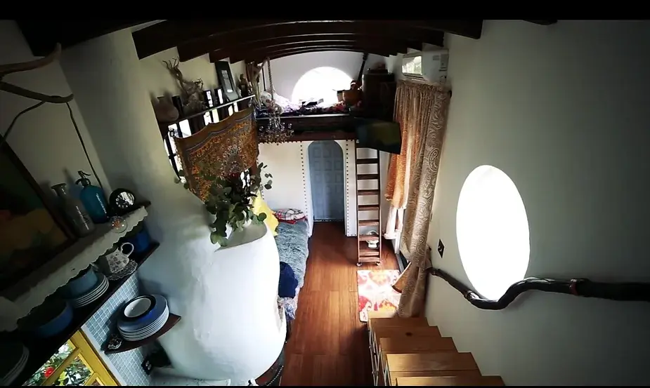 0250 European style tiny house with pizza oven outside shower smallhometours.com 9