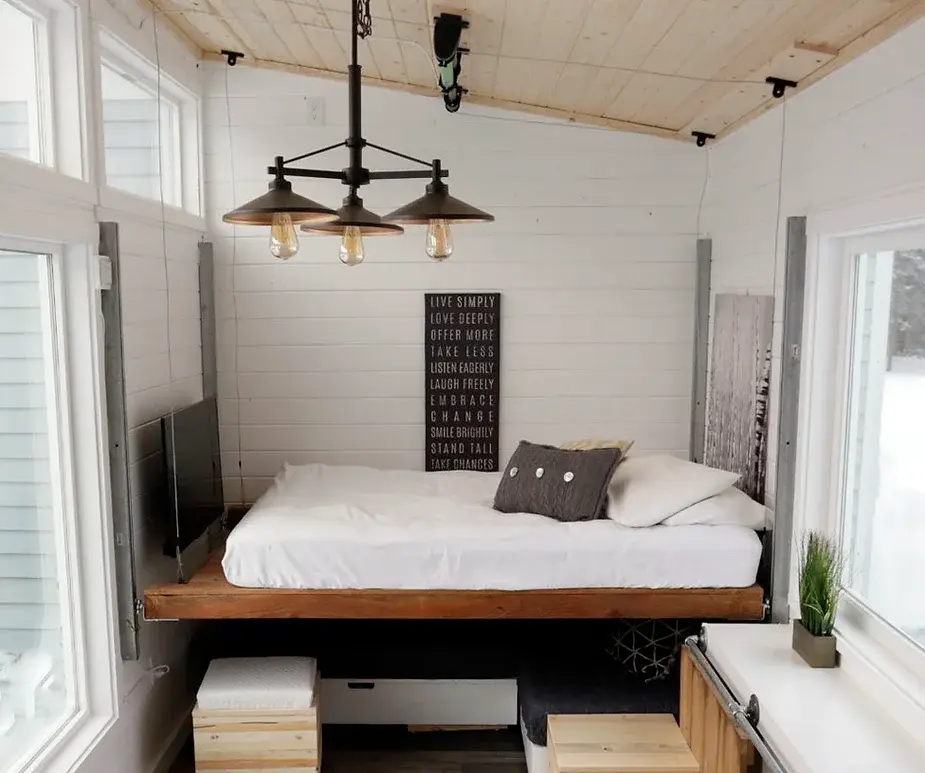0266 Prepared to fall in love with this modern tiny house with elevator bed smallhometours.com 3