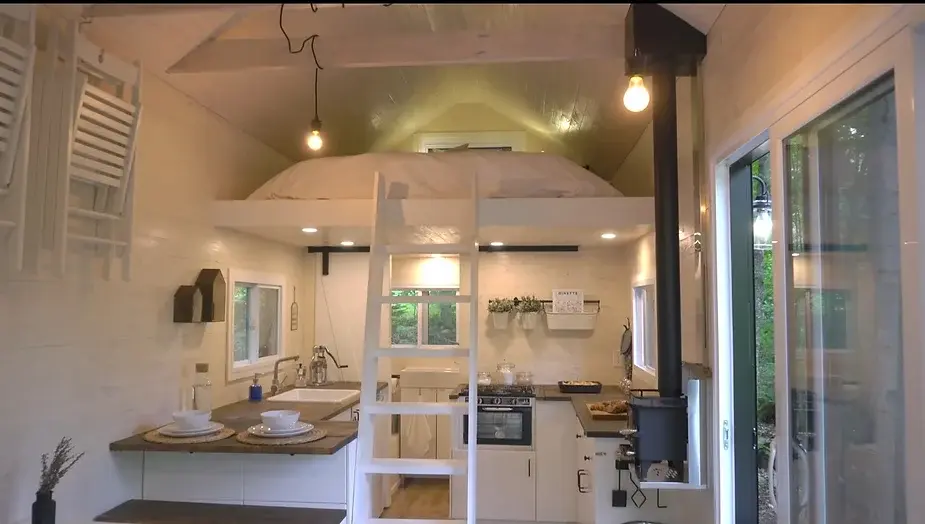 0275 250 square foot off grid Scandinavian style tiny house smallhometours.com 5