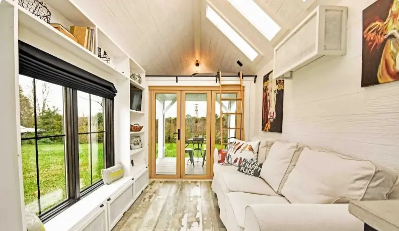 0278 Family builds amazing 36 tiny house and beautiful with a whooping 3 bedrooms smallhometours.com 1