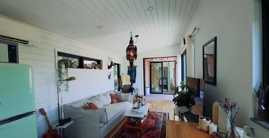 0280 Interior designer create his own colourful tiny house smallhometours.com 8