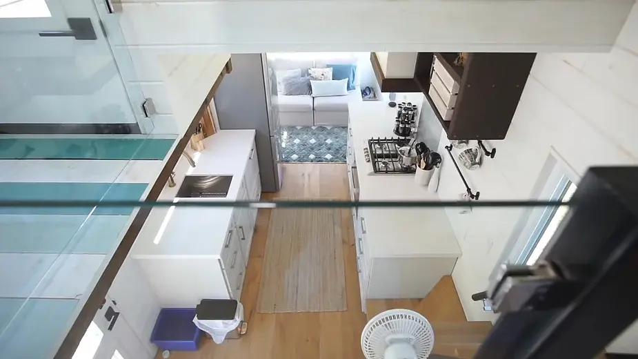 0282 24 ft tiny house on wheels with a rooftop XL kitchen smallhometours.com 6