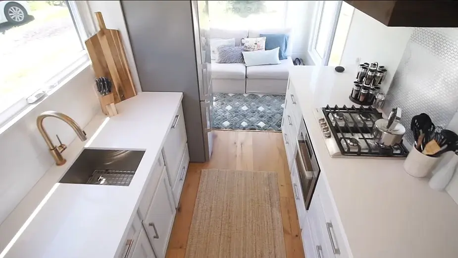 0282 24 ft tiny house on wheels with a rooftop XL kitchen smallhometours.com 7