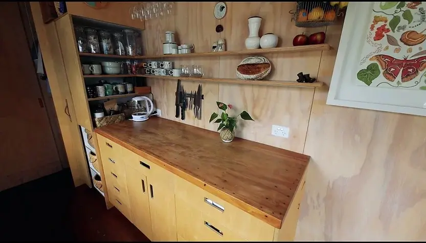 0306 Two 20ft shipping containers tiny house with spectacular relief on the roof smallhometours.com 6