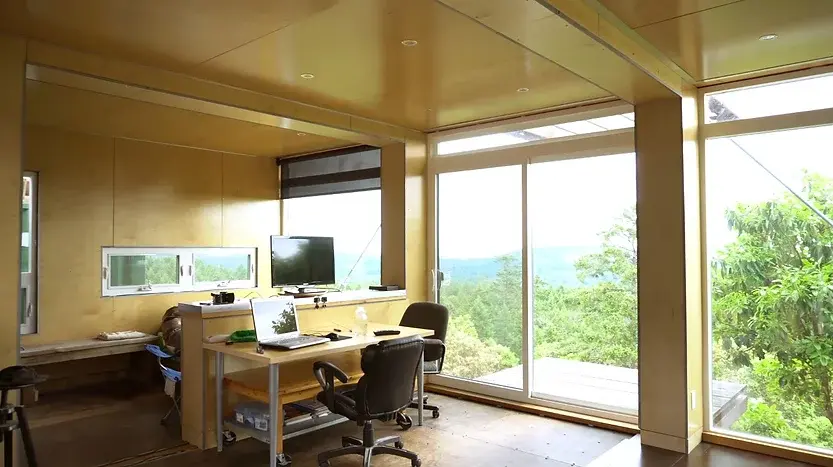 0319 Stunning off grid shipping container tiny home on mountain smallhometours.com 1