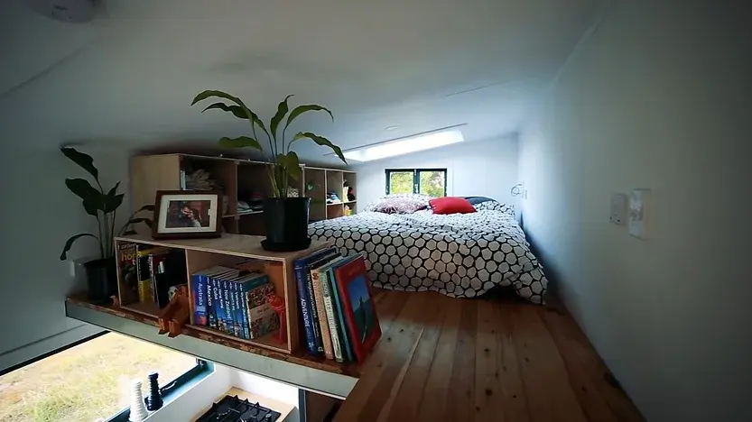 0321 Amazing tiny house with solar hot water solar electricity biogas and rainwater collection smallhometours.com 5