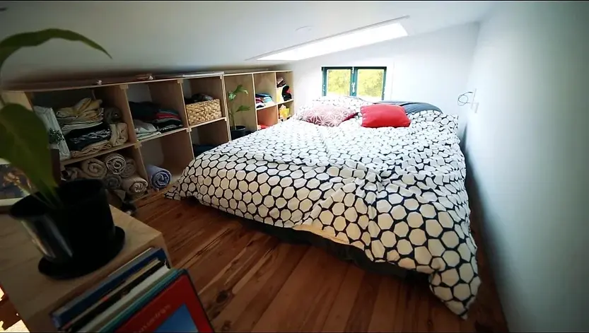 0321 Amazing tiny house with solar hot water solar electricity biogas and rainwater collection smallhometours.com 8