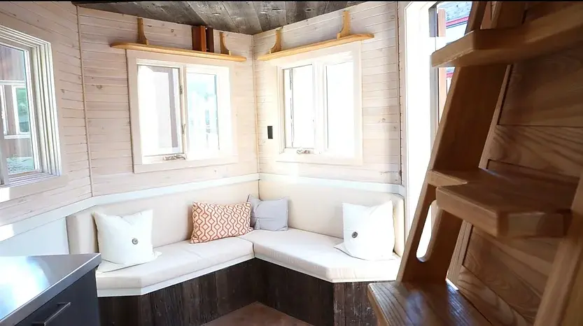 0326 Adorable 16 foot trailer tiny house with surprisingly spacious inside smallhometours.com 1