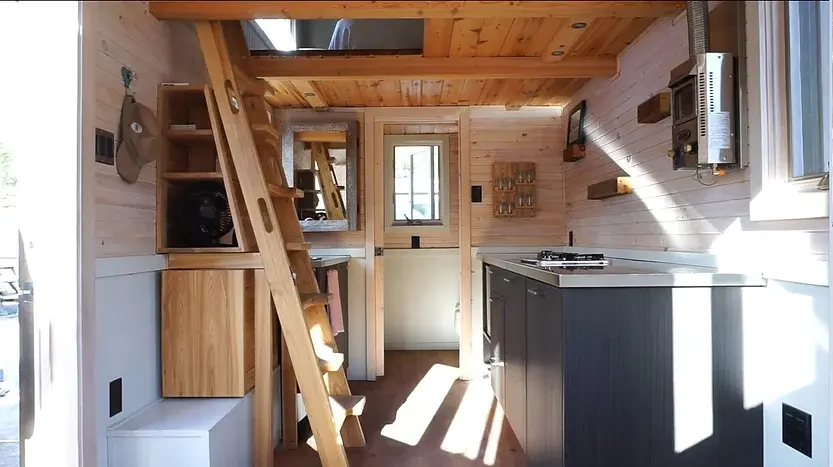 0326 Adorable 16 foot trailer tiny house with surprisingly spacious inside smallhometours.com 11
