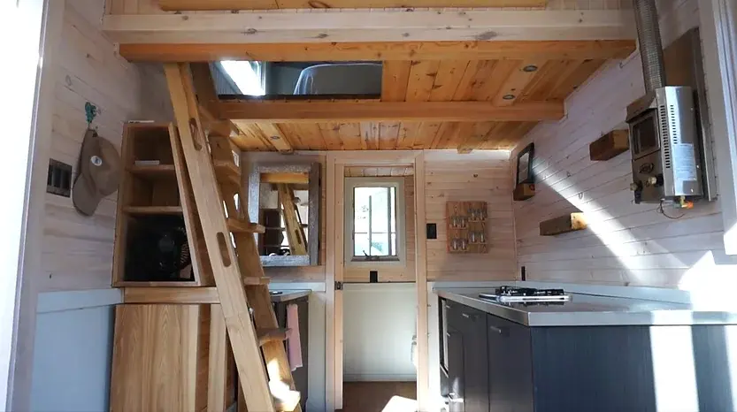 0326 Adorable 16 foot trailer tiny house with surprisingly spacious inside smallhometours.com 7