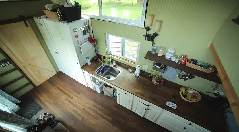 0331 DIY tiny house with permaculture village by a single mom smallhometours.com 5