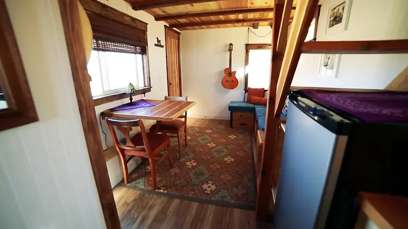 0333 Tiny house The Peacock with amazing hand crafted Mexican ceramics rooftop balcony smallhometours.com 4