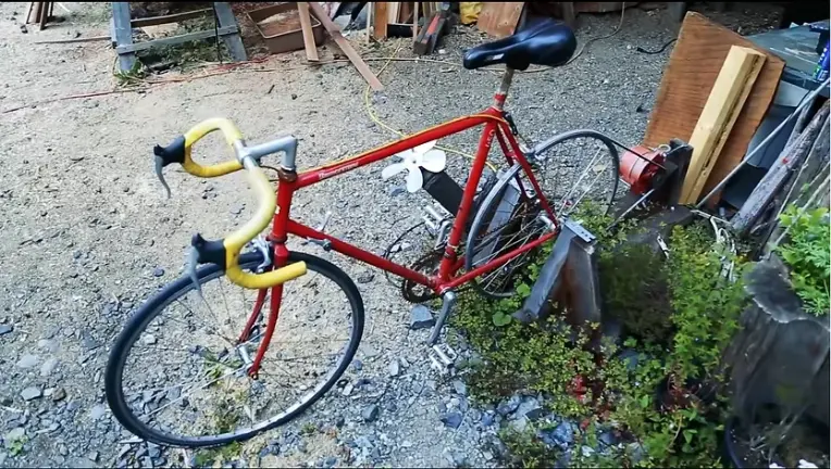 0335 Incredible tiny house build with abundance of driftwood powered bicycle generator smallhometours.com 5
