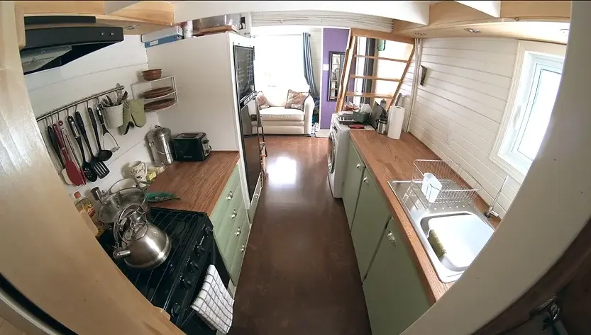 0343 6000 CAD trailer converted into tiny house for financial freedom smallhometours.com 1