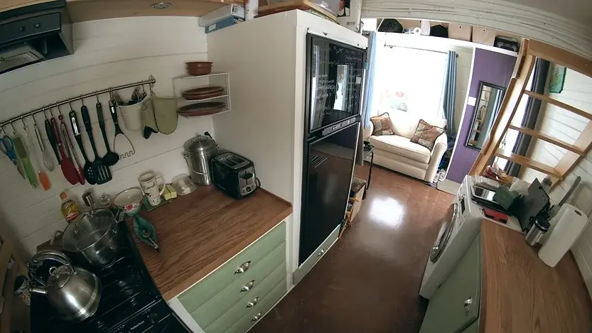 0343 6000 CAD trailer converted into tiny house for financial freedom smallhometours.com 5