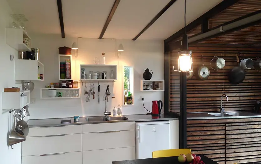 0347 Family of 4 in modern tiny house architects selfbuild tiny garden house smallhometours.com 1