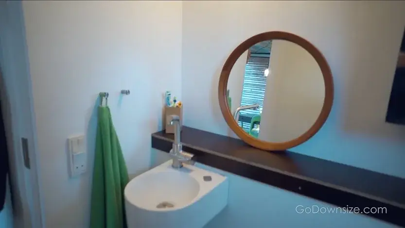 0347 Family of 4 in modern tiny house architects selfbuild tiny garden house smallhometours.com 2