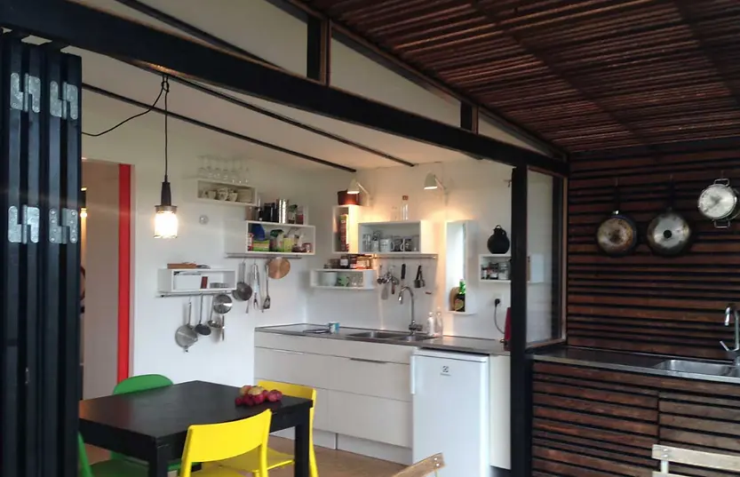 0347 Family of 4 in modern tiny house architects selfbuild tiny garden house smallhometours.com 3