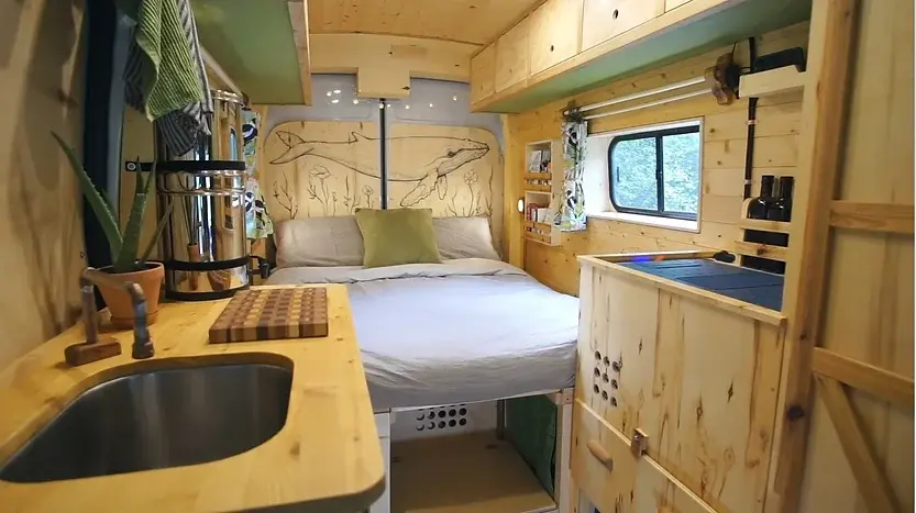 0351 Smart ideas in this spectacular conversion 2015 ford transit van smallhometours.com 3