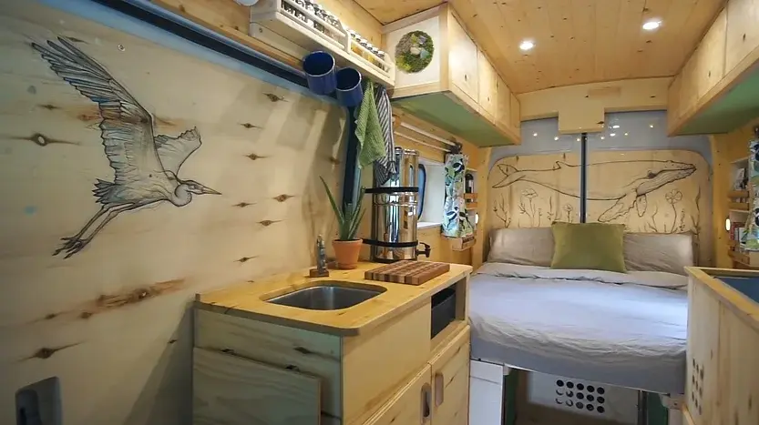 0351 Smart ideas in this spectacular conversion 2015 ford transit van smallhometours.com 4