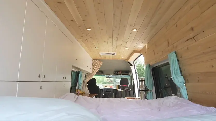 0354 Living in a DIY camper van after selling their house smallhometours.com 3