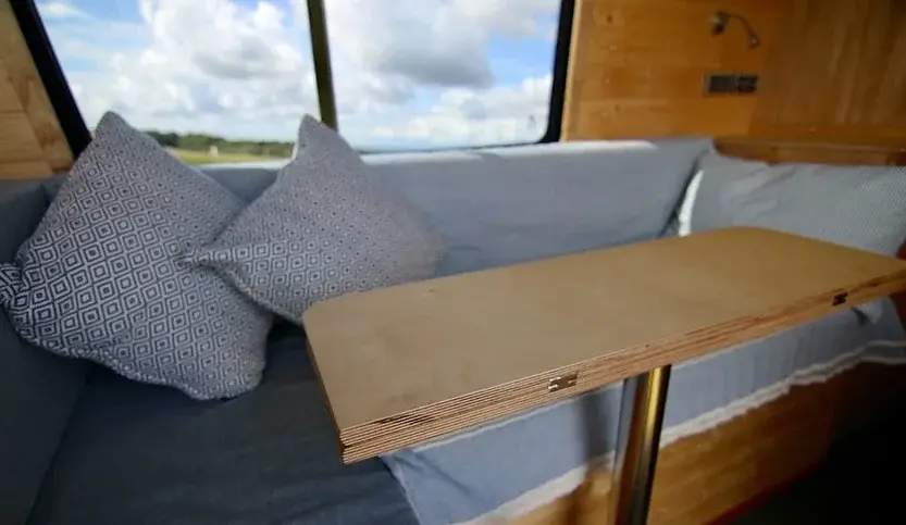 0356 Incredible van conversion inspired by the inside of a wooden boat smallhometours.com 7
