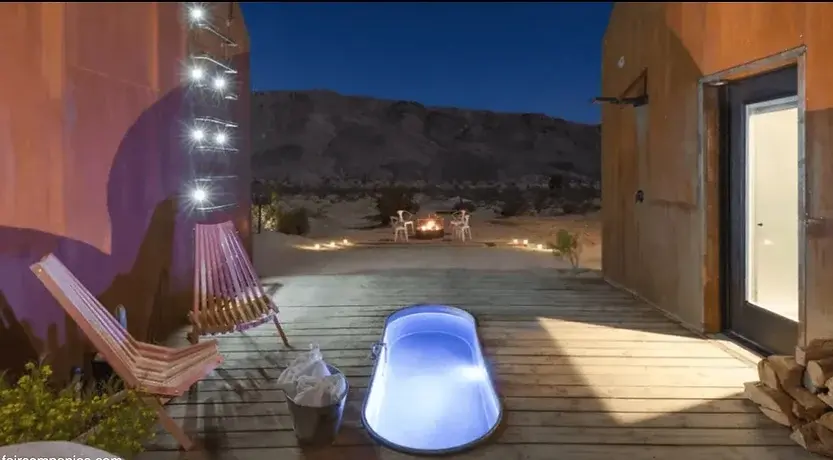0360 Off grid cabin build on desert landscape smallhometours.com 2