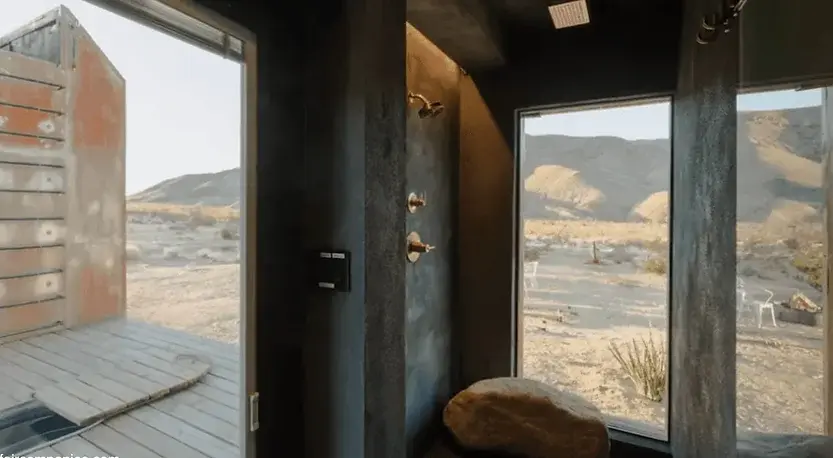 0360 Off grid cabin build on desert landscape smallhometours.com 4