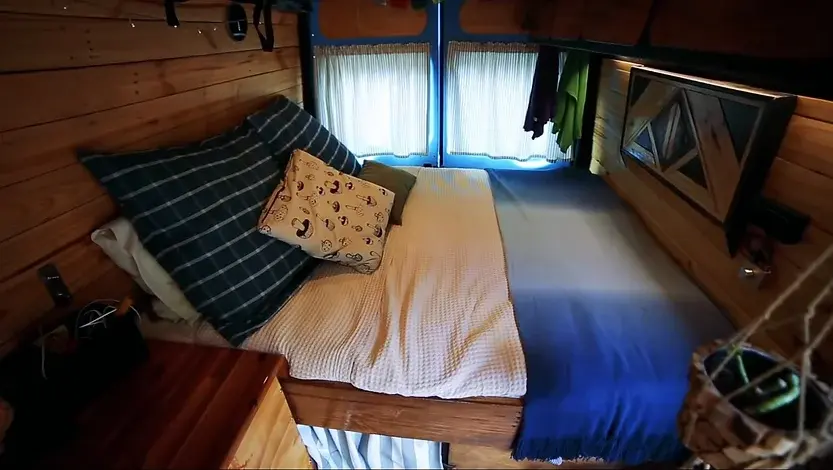 0366 Lovely off grid convert van for full time living with coolest feature the pull out deck smallhometours.com 1