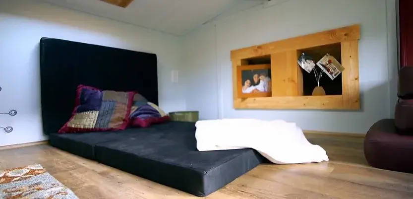 0378 Tiny house that doubles as a yoga studio with aerial hammocks monkey bars smallhometours.com 2