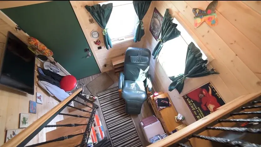 0394 At 77 she sold half of her stuff to live In her downstairs bedroom tiny house smallhometours.com 6