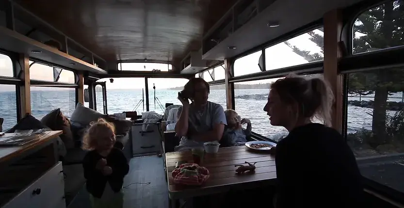 0397 This inspiring couple quit their 9 5 jobs to live travel in a DIY off grid school bus conversion smallhometours.com 5
